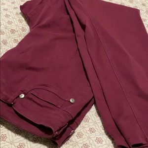 Purple straight leg pants